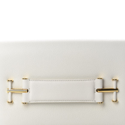 Tom Ford Grained Calfskin Small Tara Clutch White 9 of 9