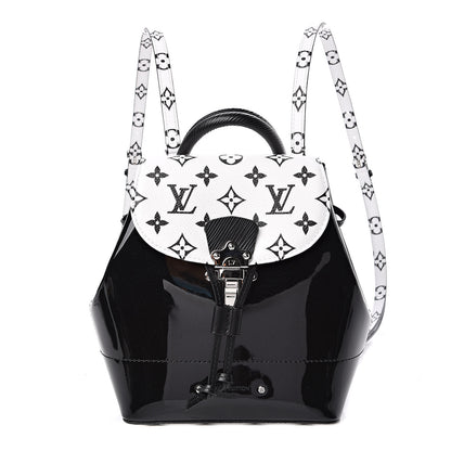 Louis Vuitton Patent Monogram Hot Springs Backpack Black White 1 of 9