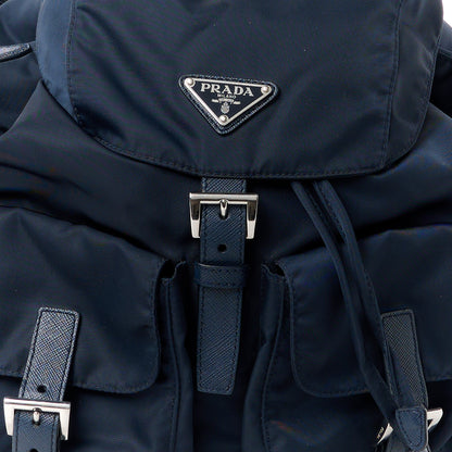 Prada Nylon Vela Saffiano Medium Backpack Bleu 8 of 9