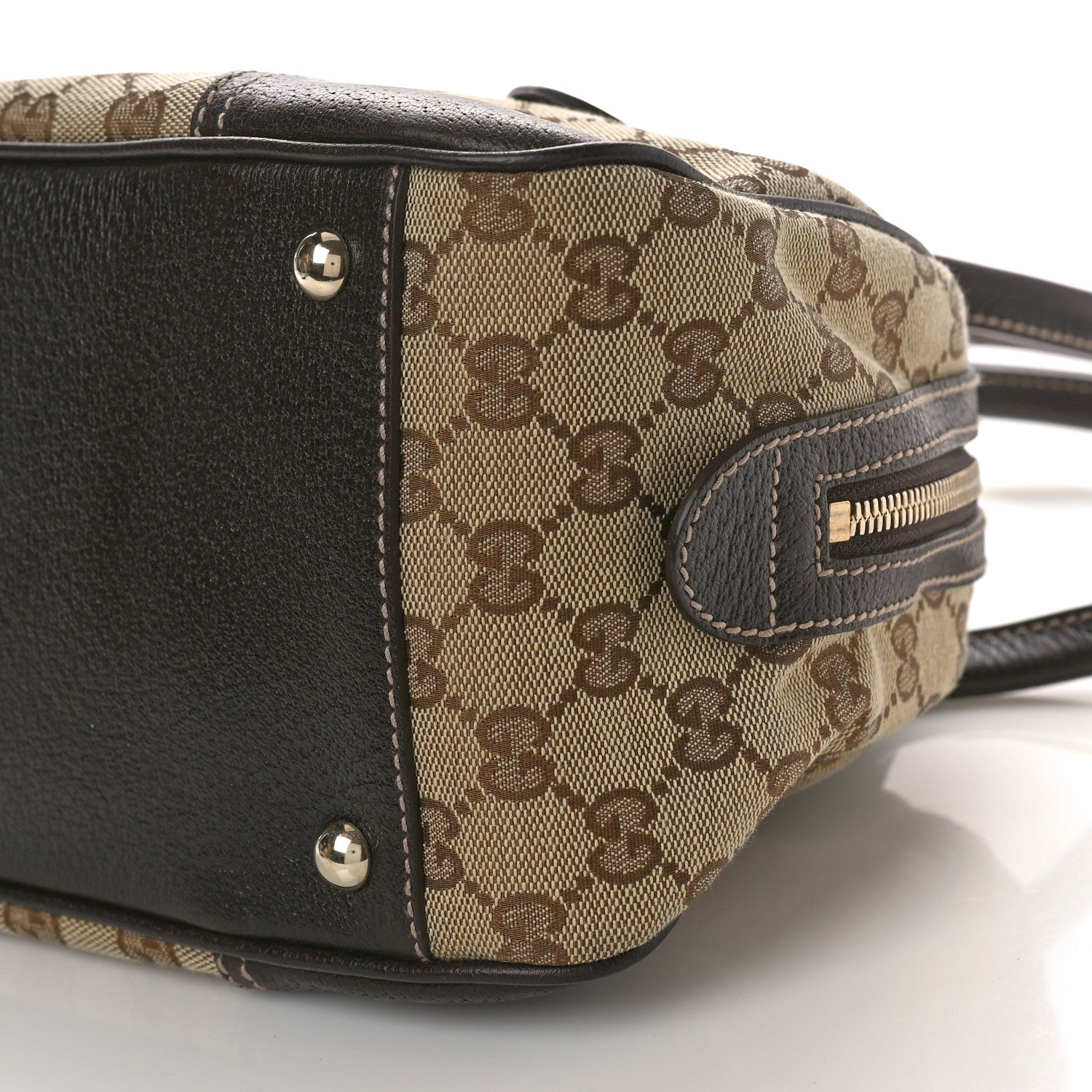 Gucci Monogram Small Princy Satchel Dark Brown 10 of 10