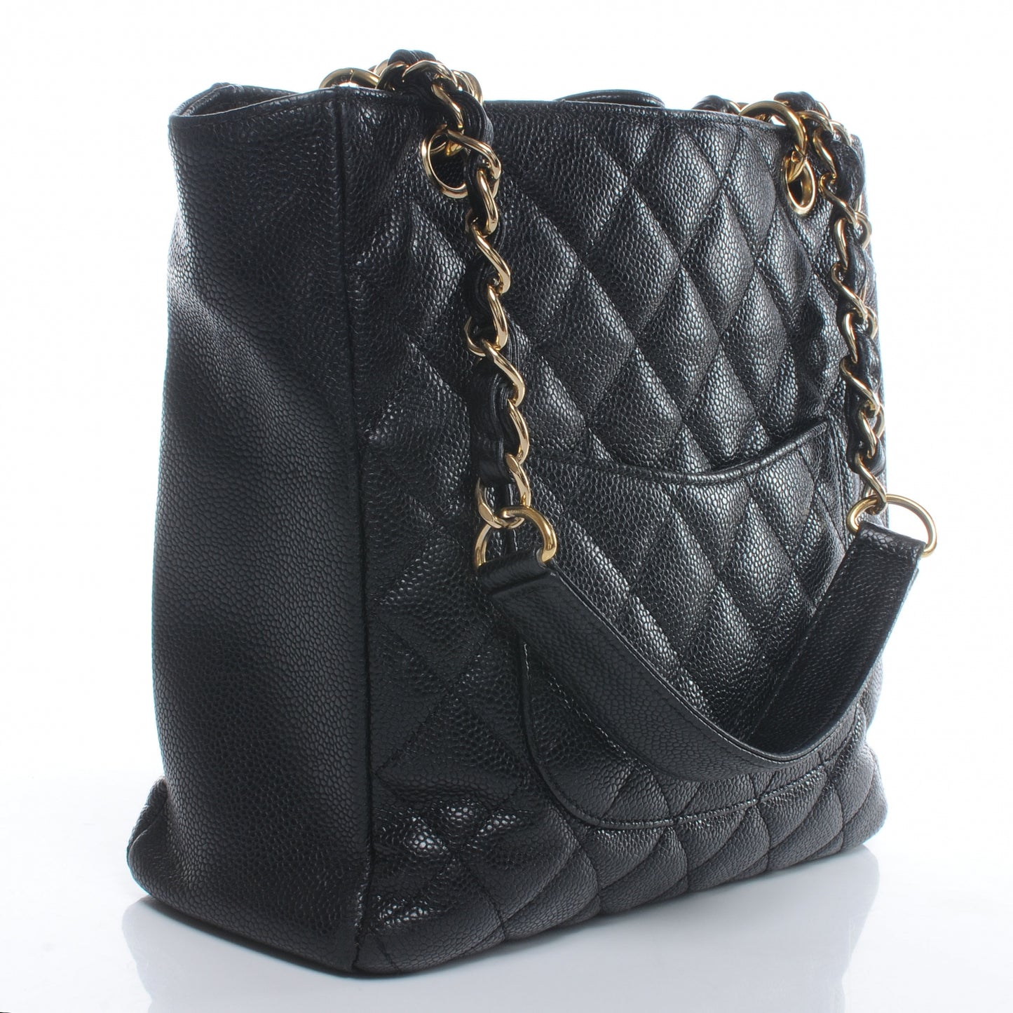 Caviar Petit Shopping Tote PST Black