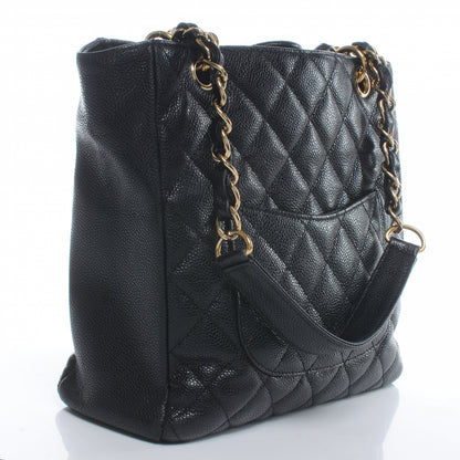 Chanel Caviar Petit Shopping Tote PST Black 3 of 7