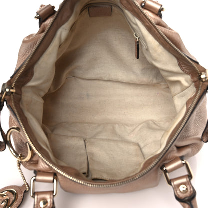 Gucci Metallic Calfskin Medium Sukey Top Handle Bag Beige 5 of 11
