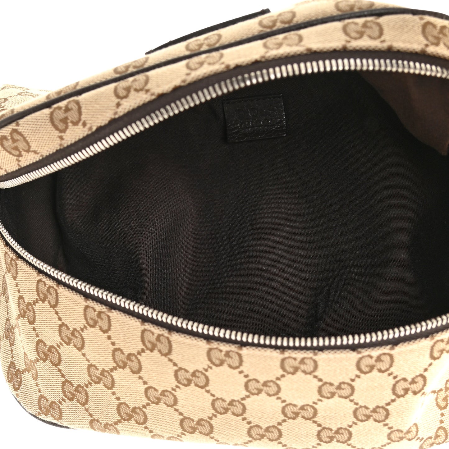 Monogram Dollar Calfskin Waist Pouch Beige Ebony Testa di Moro Marrone Scuro