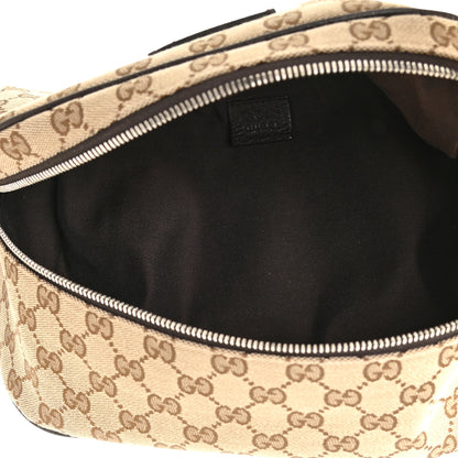 Gucci Monogram Dollar Calfskin Waist Pouch Beige Ebony Testa di Moro Marrone Scuro 5 of 13