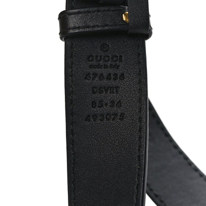 Gucci Calfskin Matelasse GG Marmont Belt Bag 85 34 Black 12 of 12