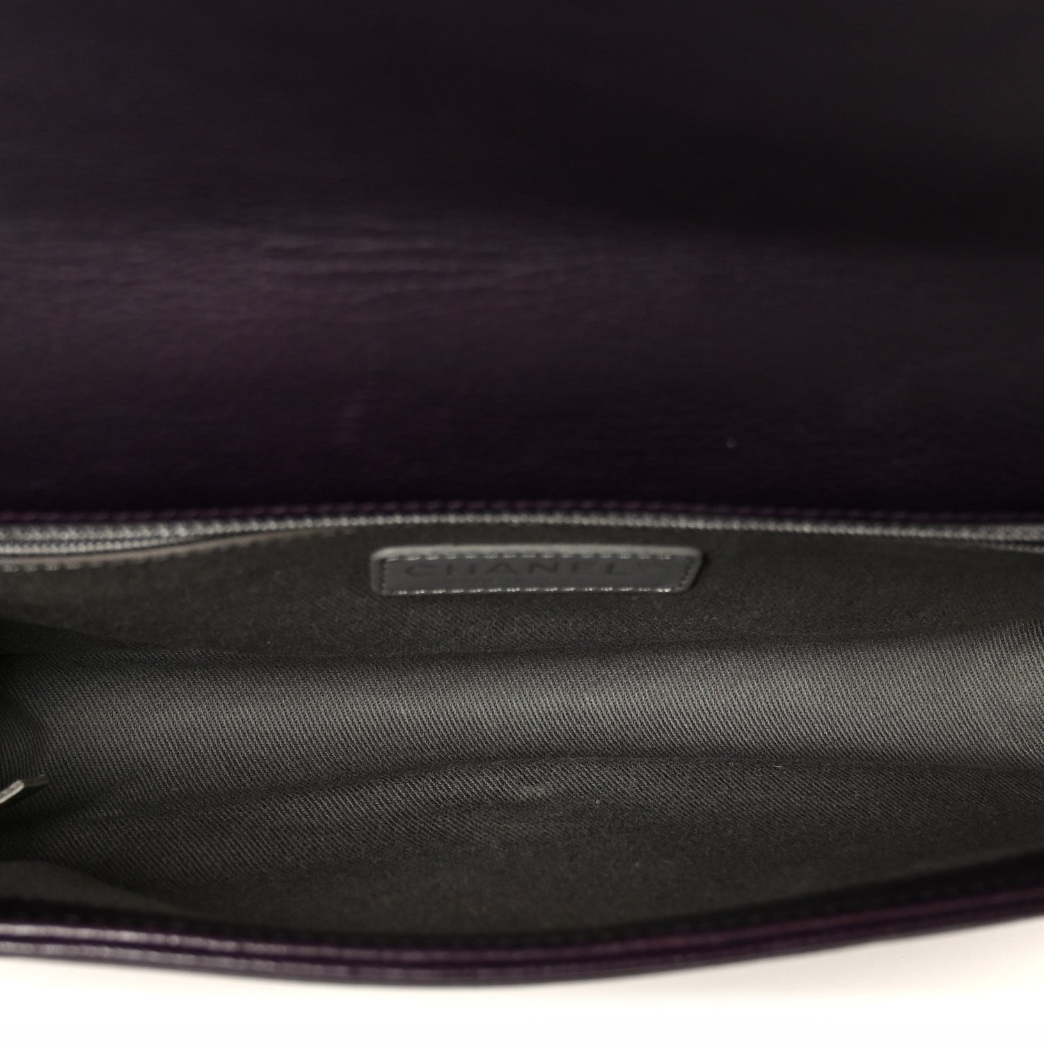 Chanel Calfskin Crystal Embossed Medium Boy Flap Plum 5 of 11