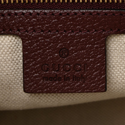 Gucci Monogram Textured Dollar Calfskin Small Horsebit 1955 Shoulder Bag Sahara Rubino Chardonnay 6 of 10
