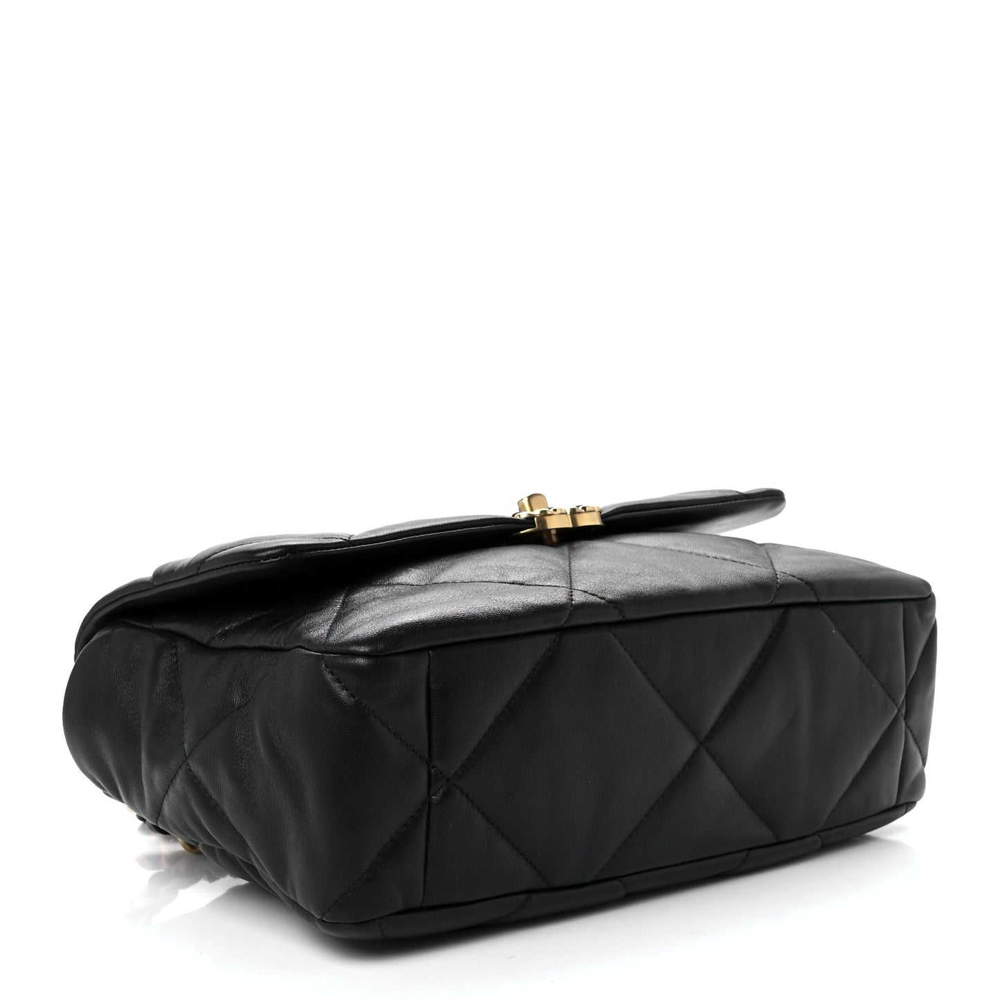 Lambskin Quilted Large Chanel 19 Flap Black