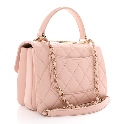 Chanel Lambskin Quilted Small Trendy Chain CC Flap Dual Handle Bag Light Pink 3 of 15