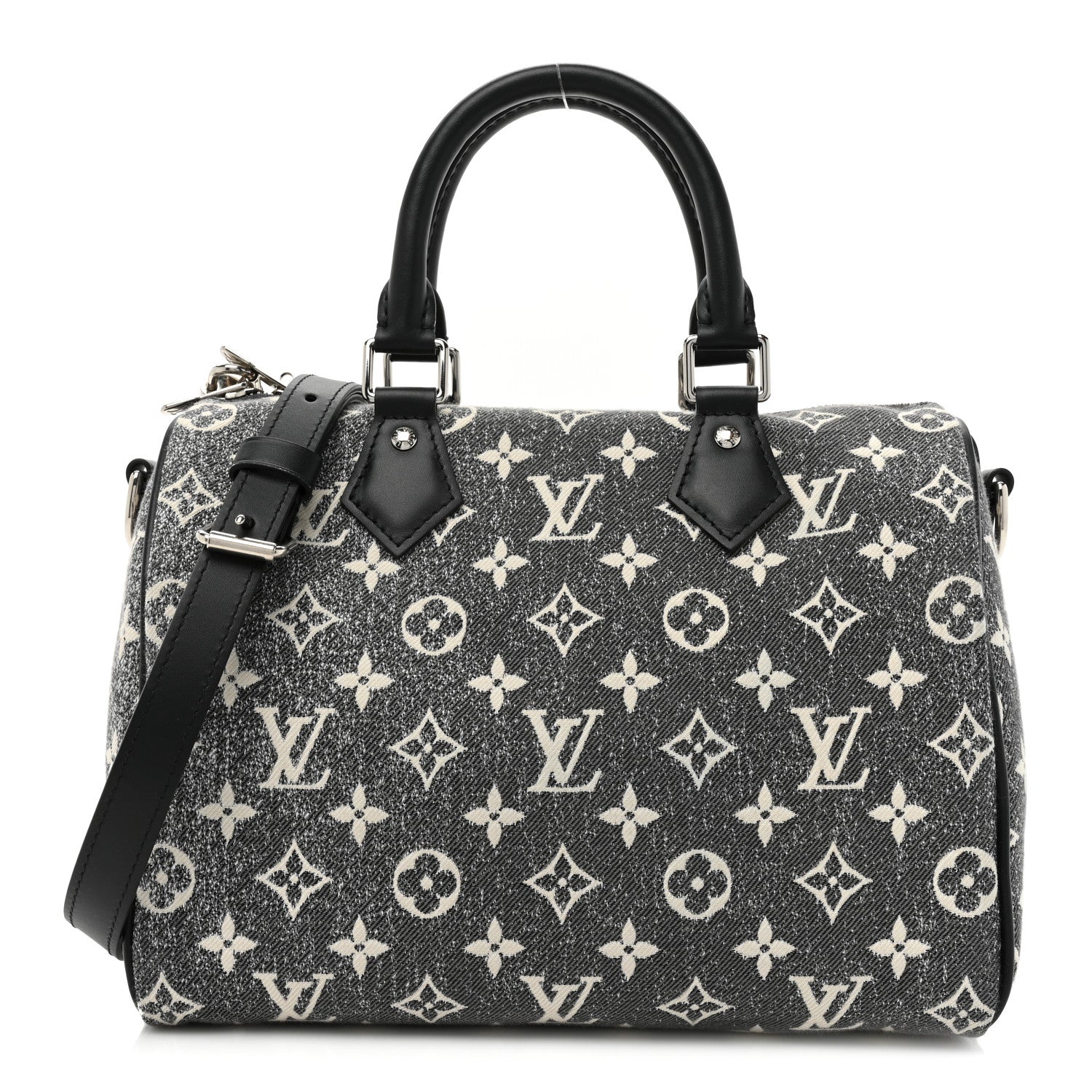 Louis Vuitton Denim Monogram Jacquard Speedy Bandouliere 25 1 of 9