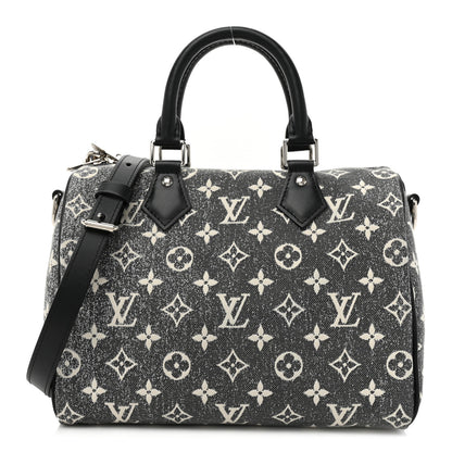 Louis Vuitton Denim Monogram Jacquard Speedy Bandouliere 25 1 of 9