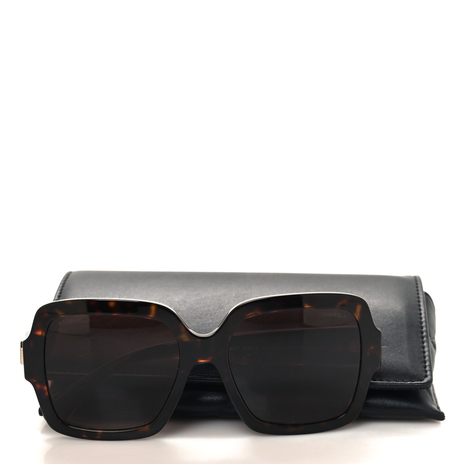 Chanel Acetate Square Strass CC Sunglasses 5479-A Tortoise 8 of 8