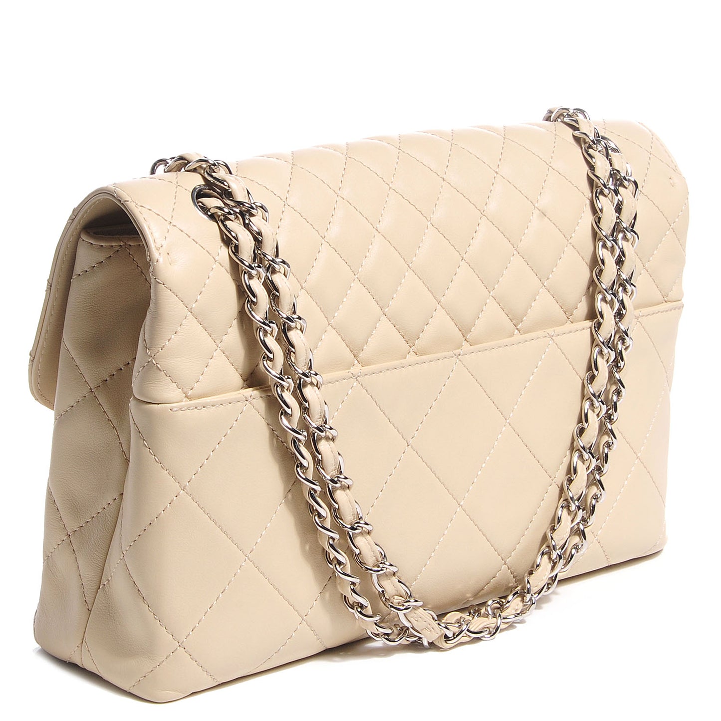 Calfskin Quilted In the Business Flap Bag Light Beige