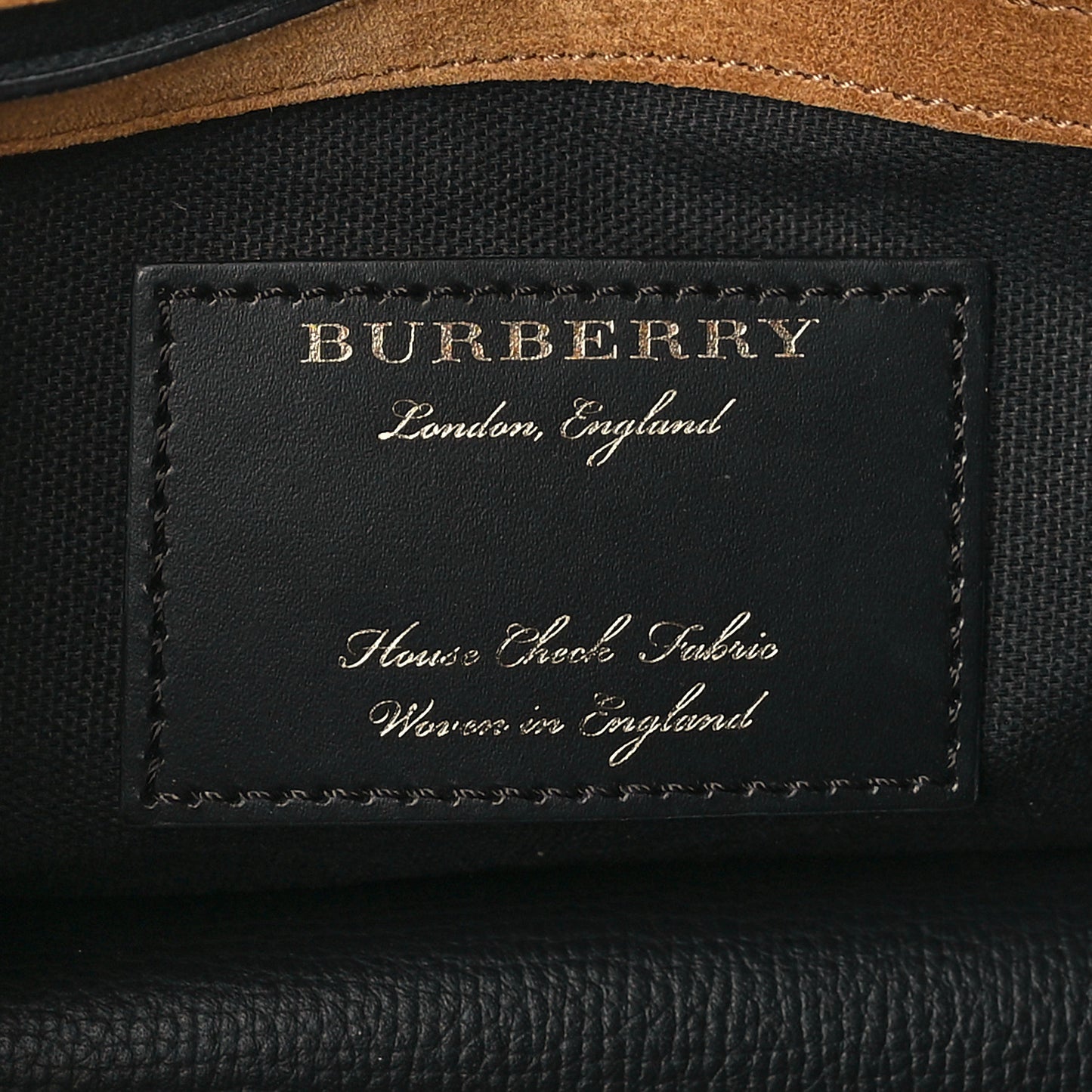 Derby Calfskin House Check Small Macken Crossbody Bag Black
