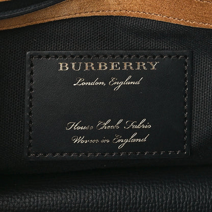 Burberry Derby Calfskin House Check Small Macken Crossbody Bag Black 6 of 8