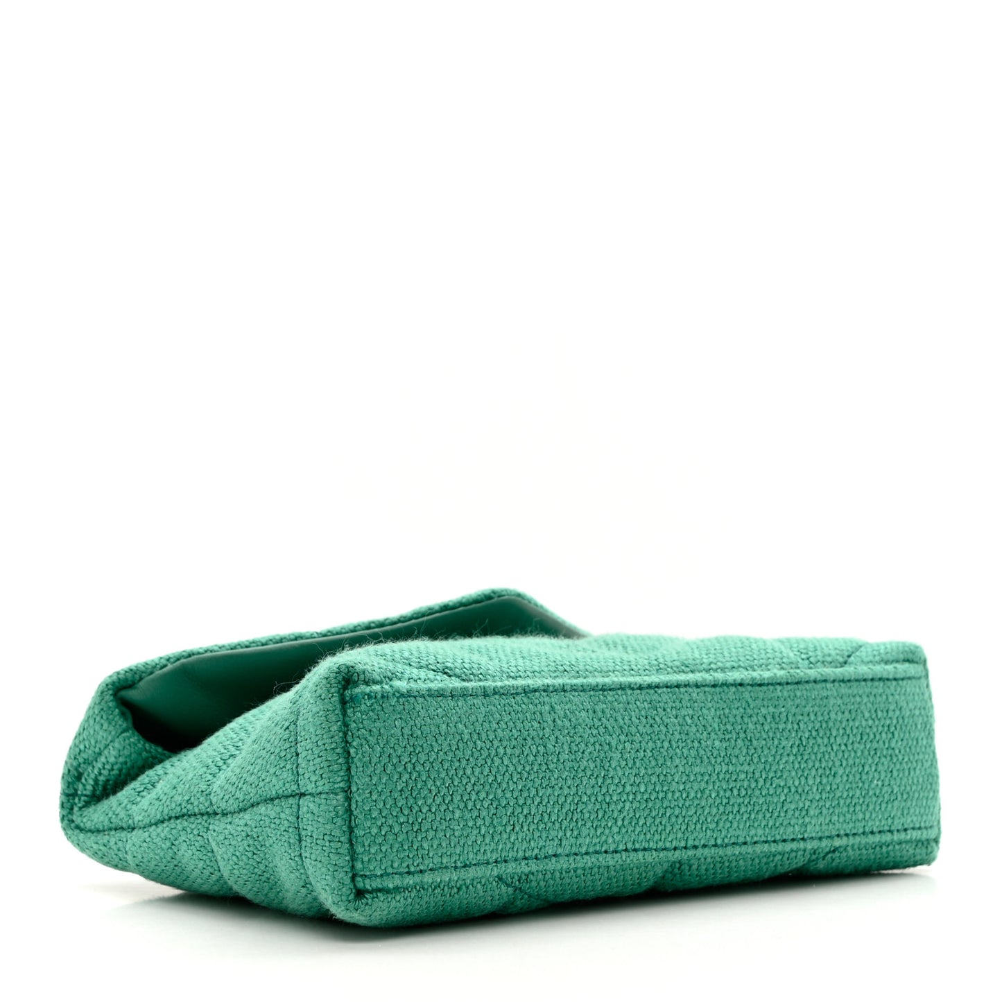 Canvas Quilted Loulou Puffer Monogram Pouch Clutch Green