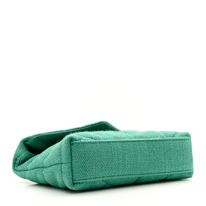 Saint Laurent Canvas Quilted Loulou Puffer Monogram Pouch Clutch Green 5 of 9