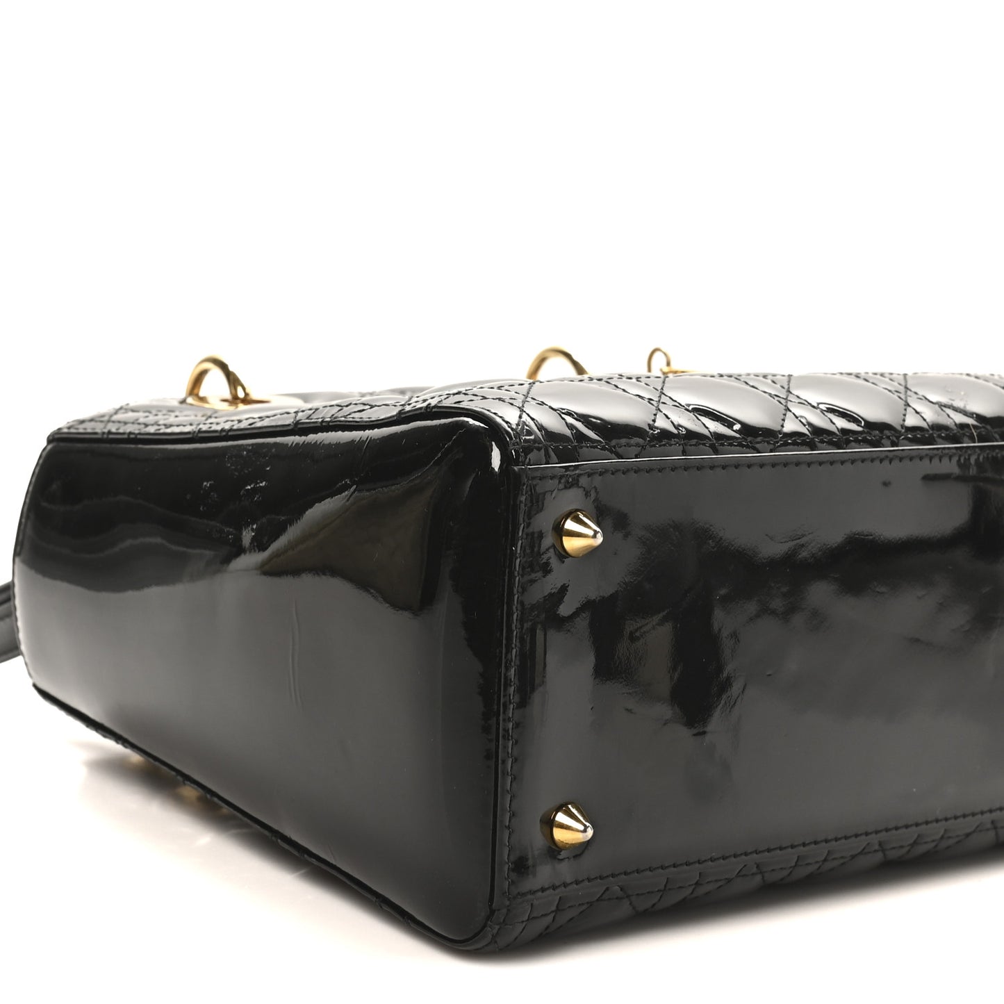 Patent Cannage Medium Lady Dior Black