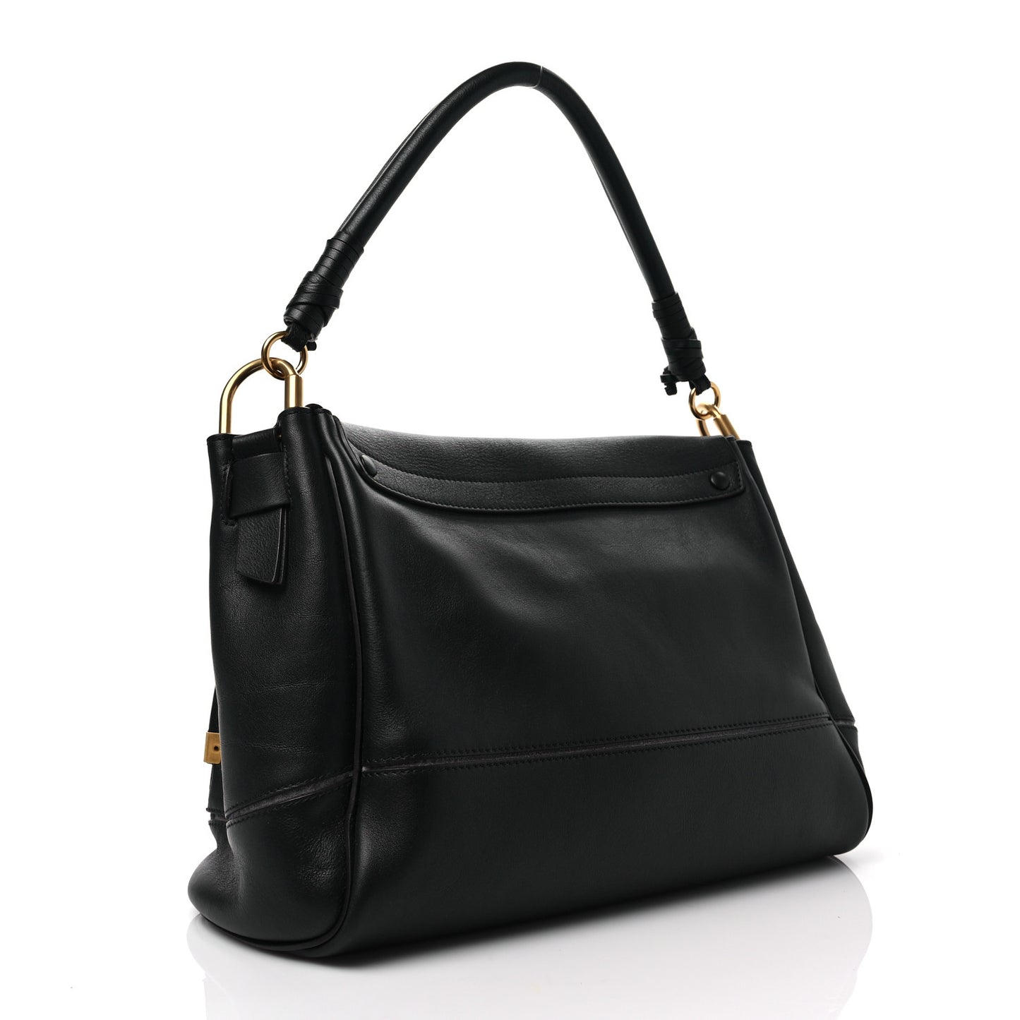 Calfskin Medium Owen Flap Bag Full Blue