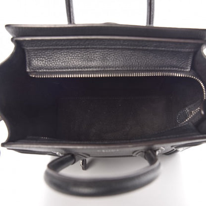 Celine Drummed Calfskin Nano Luggage Black 5 of 10