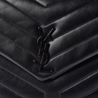 Saint Laurent Calfskin Y Quilted Monogram Medium Loulou Chain Satchel Black 10 of 10