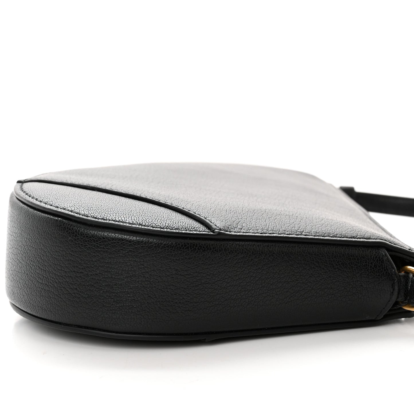Goatskin Saddle Rodeo Pouch Black