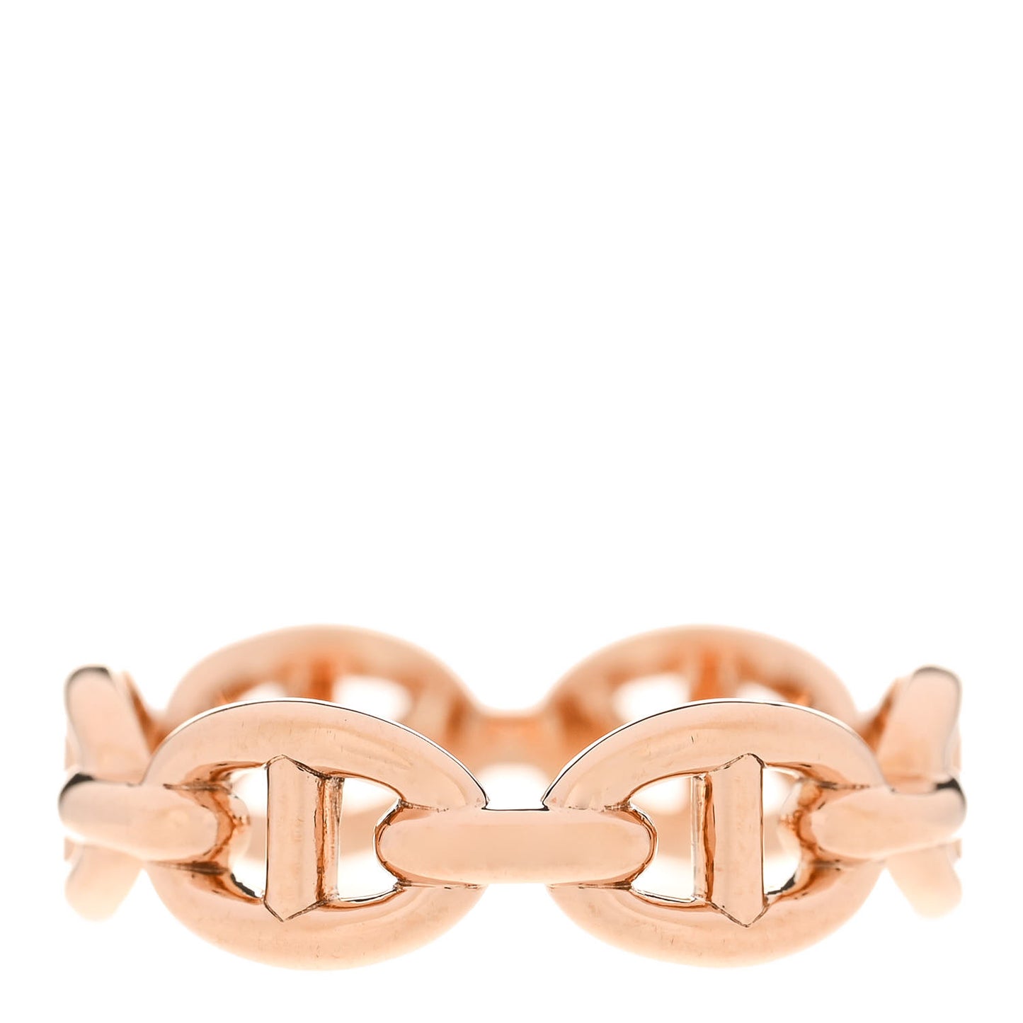 18K Rose Gold PM Chaine d'Ancre Enchainee Ring 53 6.5