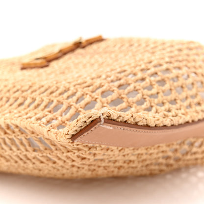 Saint Laurent Raffia Calfskin Oxalis Shoulder Bag Naturale 10 of 13