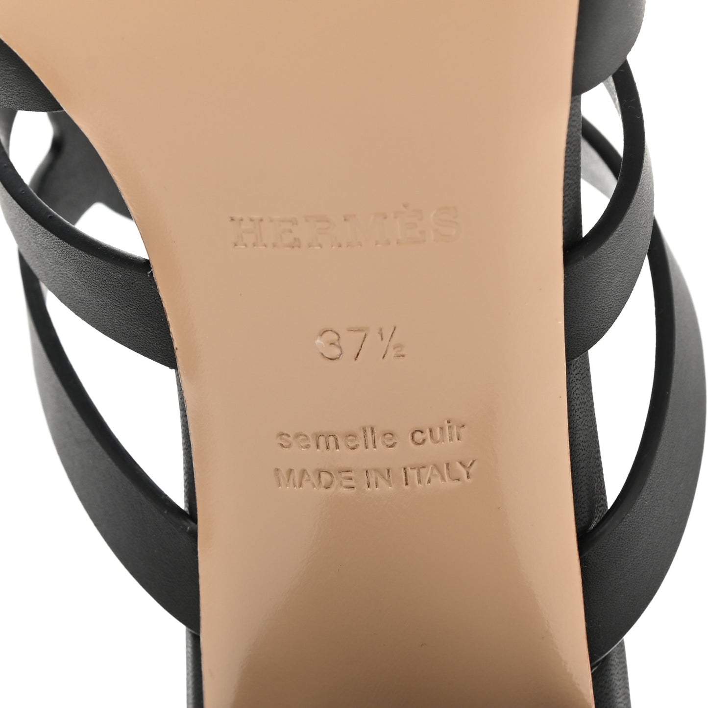 Calfskin Celena 50 Sandals 37.5 Black