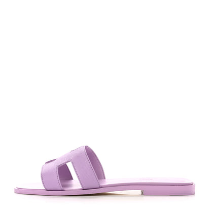 Hermes Epsom Oran Sandals 38 Violet Amethyste 1 of 9