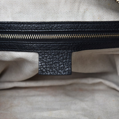 Gucci Calfskin Vintage Web Medium Boston Black 6 of 21