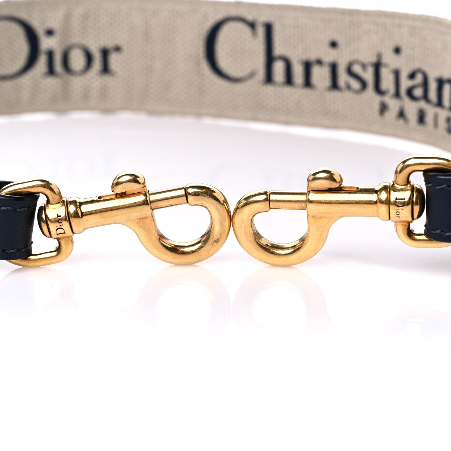 Christian Dior Oblique Adjustable Shoulder Strap Blue 5 of 5