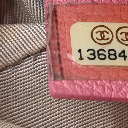 Chanel Goatskin Embossed Camellia Pochette Light Pink 7 of 7