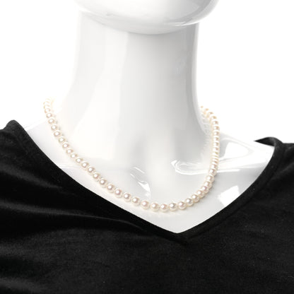 Mikimoto 18K Yellow Gold Akoya Pearl 6-6.5mm Strand Necklace 2 of 4