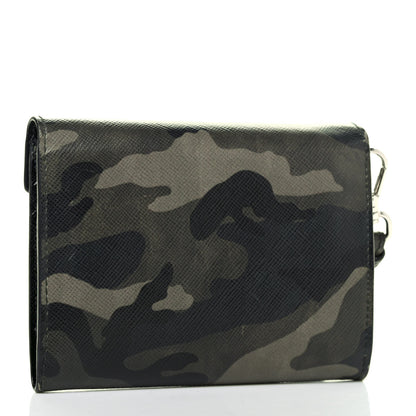 Prada Saffiano Camouflage Print Wristlet Wallet Marmo Dis Camouflage 2 of 4