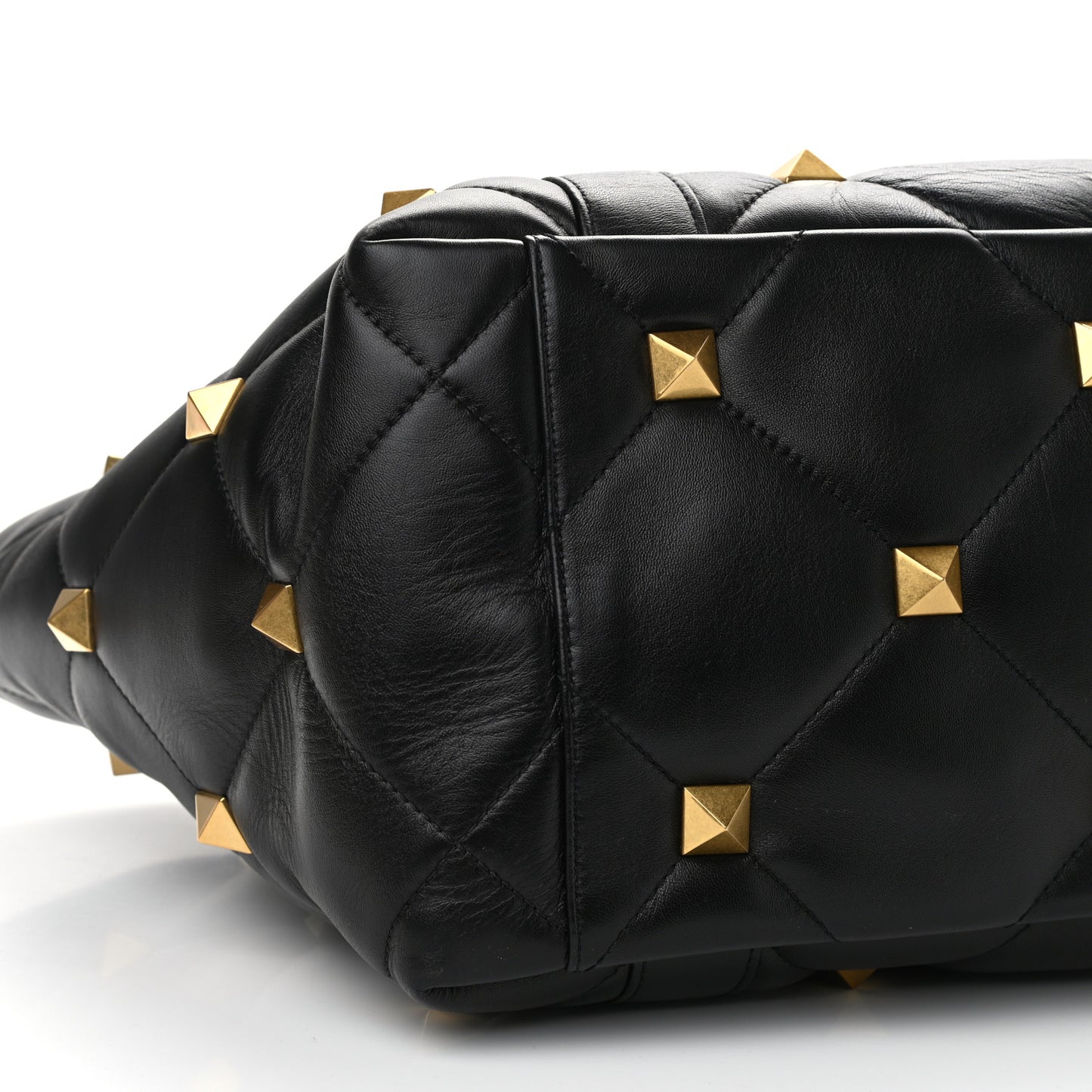 Nappa Medium Roman Stud Tote Black