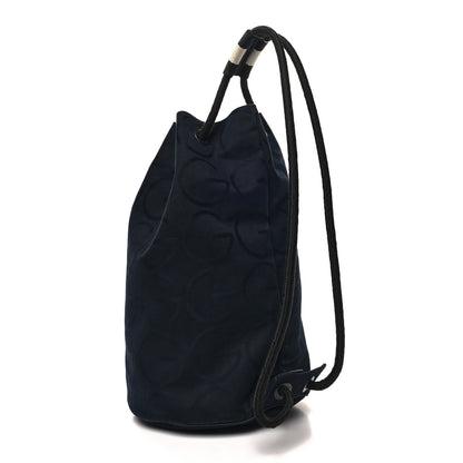 Gucci Nylon G Drawstring Sling Backpack Navy Blue 3 of 12