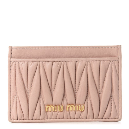 Miu Miu Nappa Matelasse Card Holder Cammeo 1 of 9