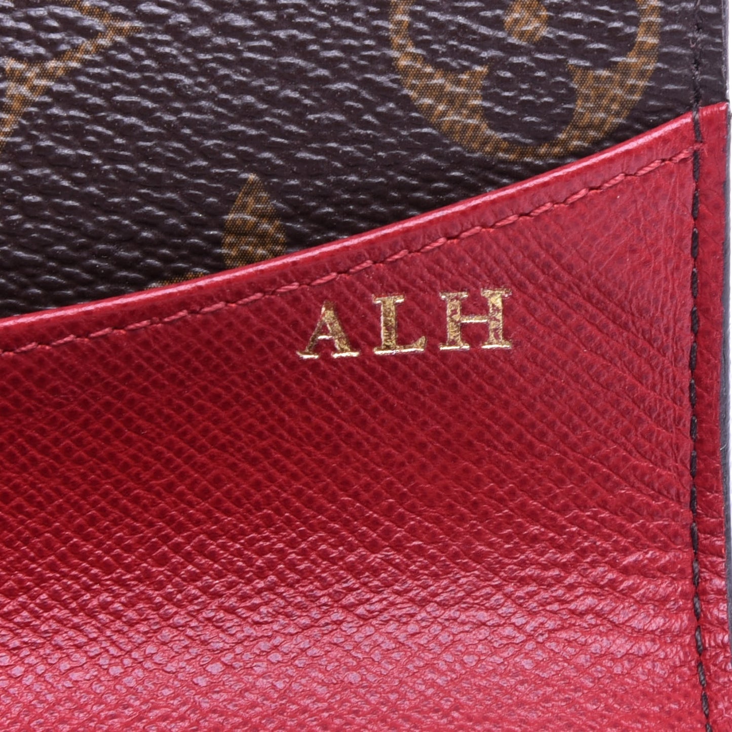 Monogram Emilie Wallet Red