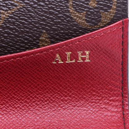 Louis Vuitton Monogram Emilie Wallet Red 9 of 10