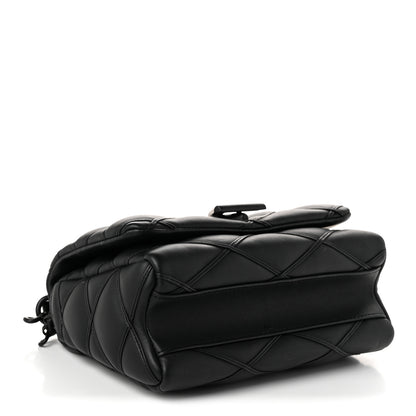 Louis Vuitton Lambskin Malletage Monochrome Top Handle GO-14 MM Black 5 of 10