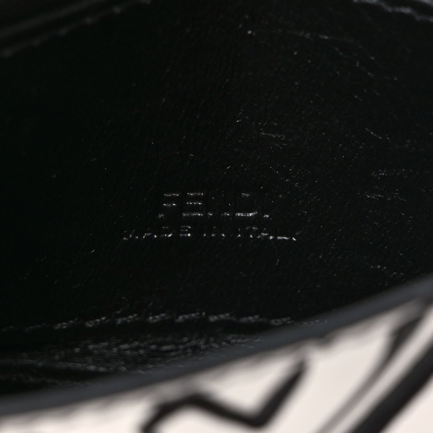 Fendi X JOSHUA VIDES Nappa Vitello King FF Embossed Nano Baguette Charm White Black 6 of 8