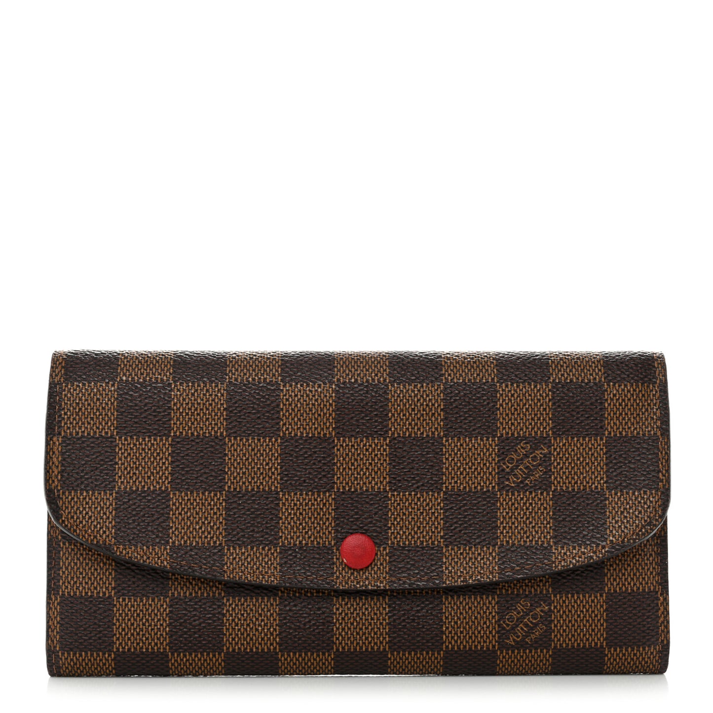Damier Ebene Emilie Wallet Red