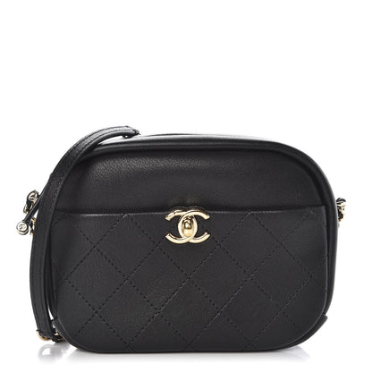 Chanel Goatskin Quilted Small Casual Trip Camera Case Black 1 of 8