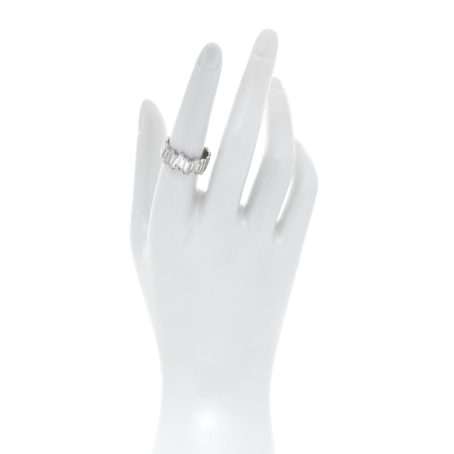 18K White Gold Diamond Fireworks Ring 56 7.5