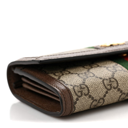 Gucci GG Supreme Monogram Web Ophidia Continental Wallet Brown 8 of 10