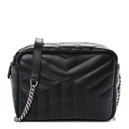 Saint Laurent Calfskin Y Quilted Monogram Small Loulou Bowling Bag Black 1 of 11