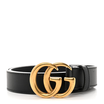 Gucci Calfskin Double G 30mm Belt 80 32 Black 1 of 5
