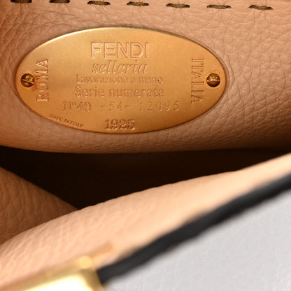Fendi Cuoio Romano Selleria Medium Peekaboo Iconic Essentially Satchel White Papiro Pool 6 of 9
